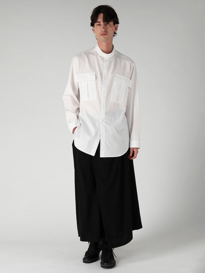 COTTON BROAD POCKET DETAIL BLOUSE
