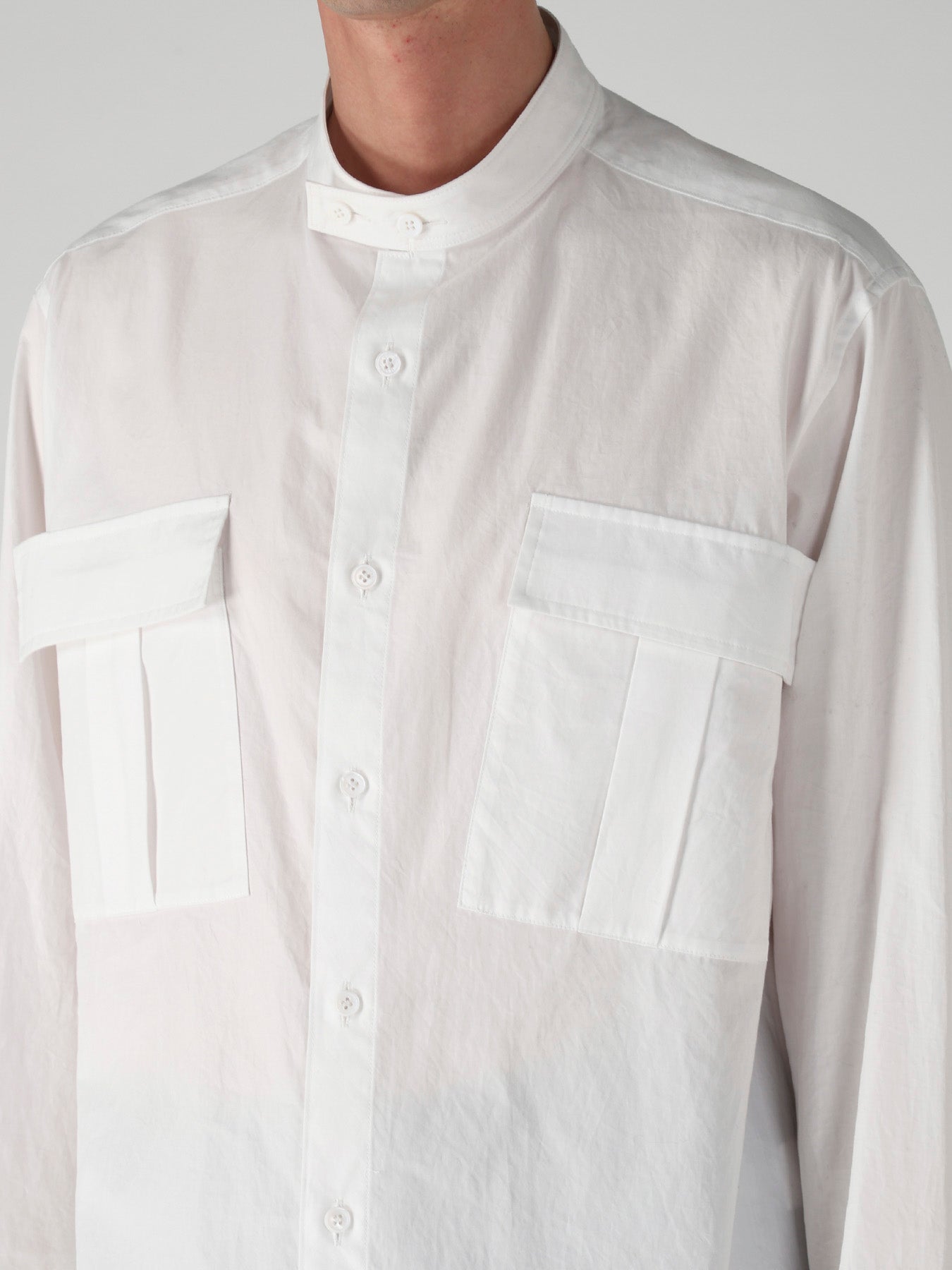 COTTON BROAD POCKET DETAIL BLOUSE