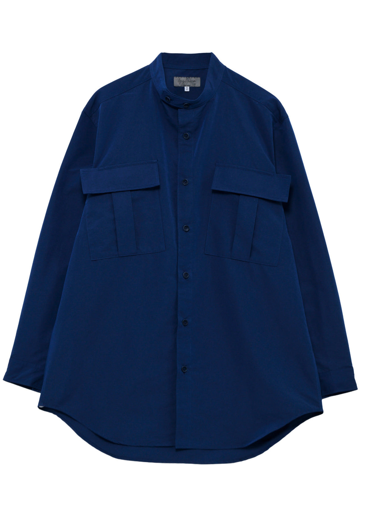 PE/NY SPLIT YARN TAFFETA POCKET DETAIL BLOUSE