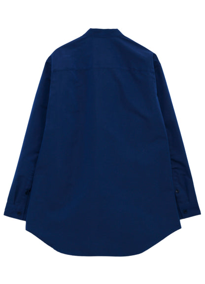 PE/NY SPLIT YARN TAFFETA POCKET DETAIL BLOUSE