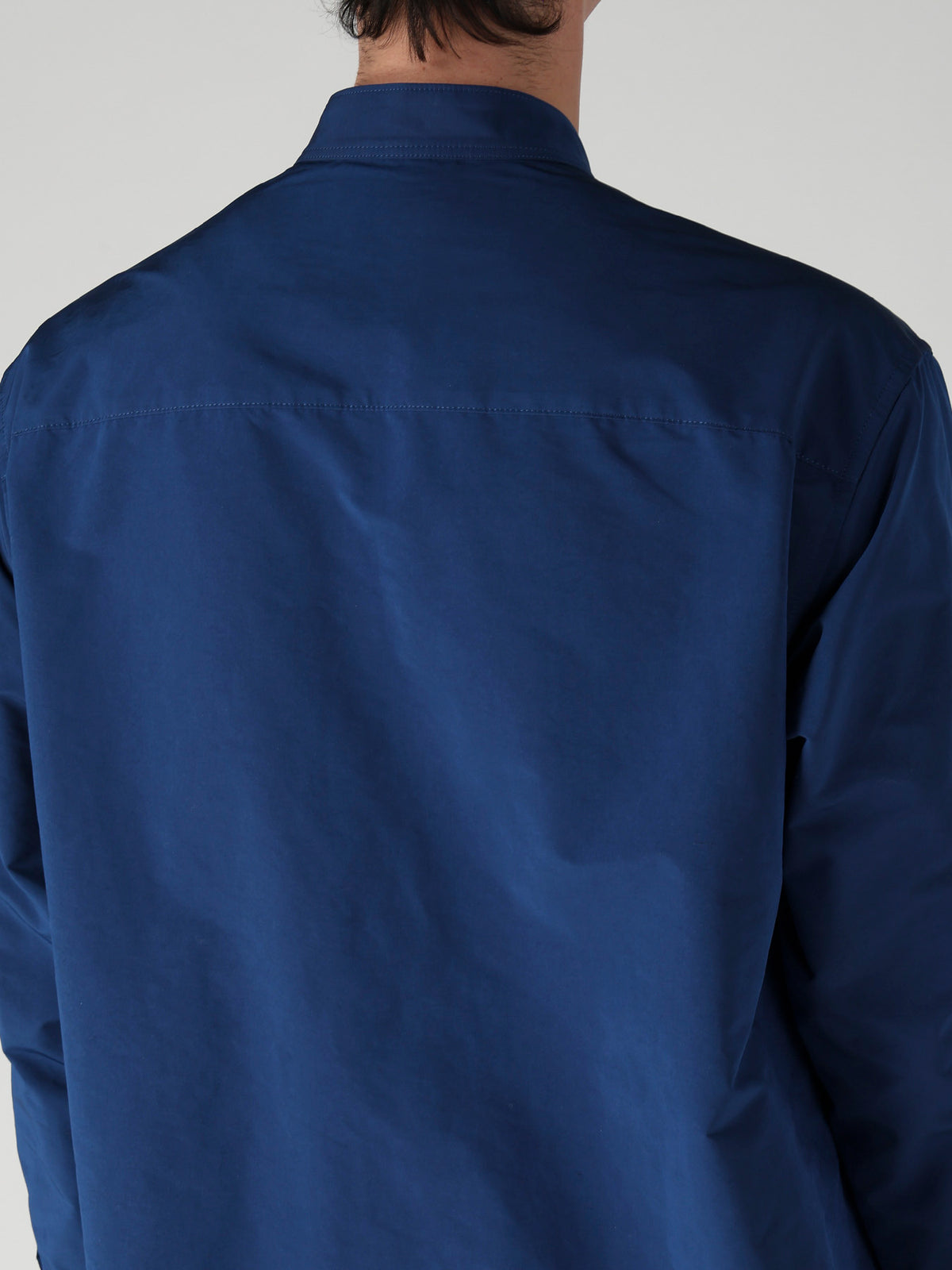 PE/NY SPLIT YARN TAFFETA POCKET DETAIL BLOUSE