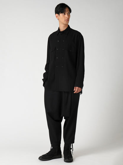ORGANIC CALICO DOUBLE FRONT MILITARY BLOUSE