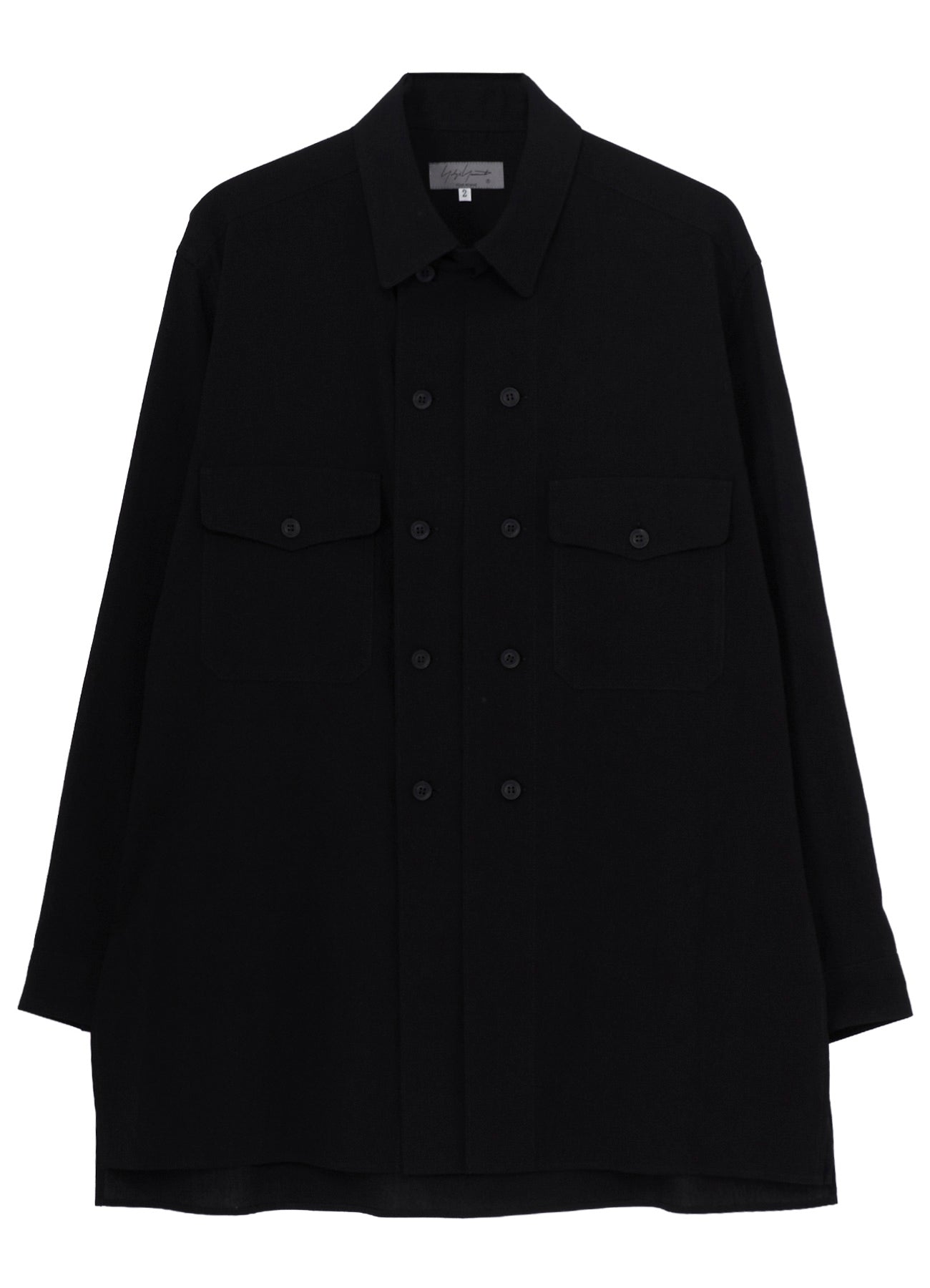 ORGANIC CALICO DOUBLE FRONT MILITARY BLOUSE