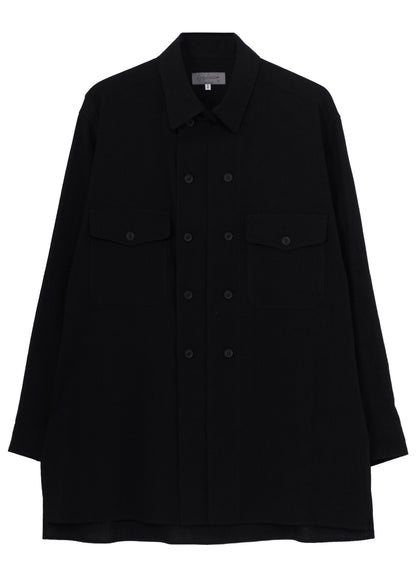 ORGANIC CALICO DOUBLE FRONT MILITARY BLOUSE