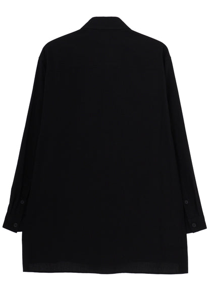 ORGANIC CALICO DOUBLE FRONT MILITARY BLOUSE