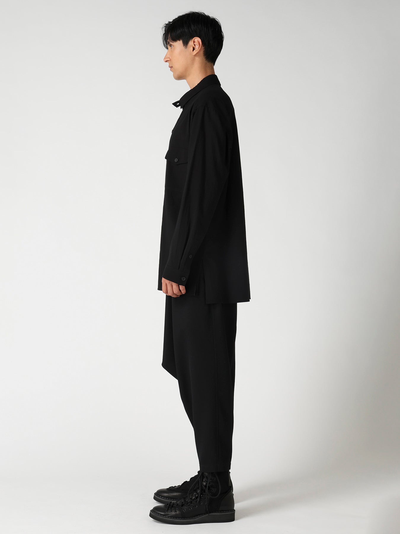 ORGANIC CALICO DOUBLE FRONT MILITARY BLOUSE