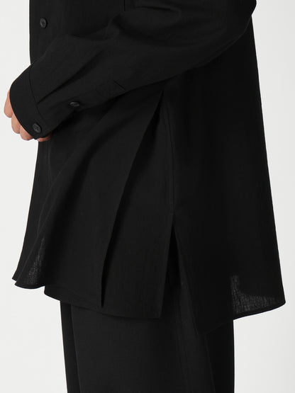 ORGANIC CALICO DOUBLE FRONT MILITARY BLOUSE