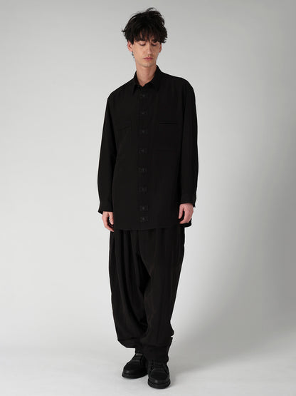 TA SLUB DE CHINE FRONT TAB SHIRT