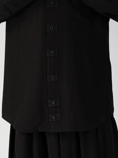 TA SLUB DE CHINE FRONT TAB SHIRT