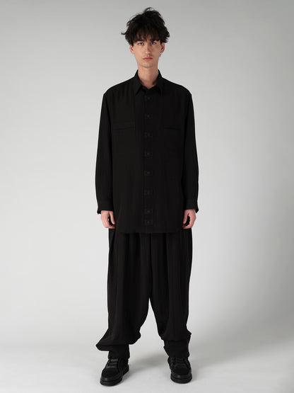 TA SLUB DE CHINE FRONT TAB SHIRT