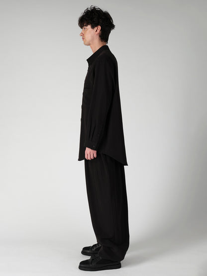 TA SLUB DE CHINE FRONT TAB SHIRT