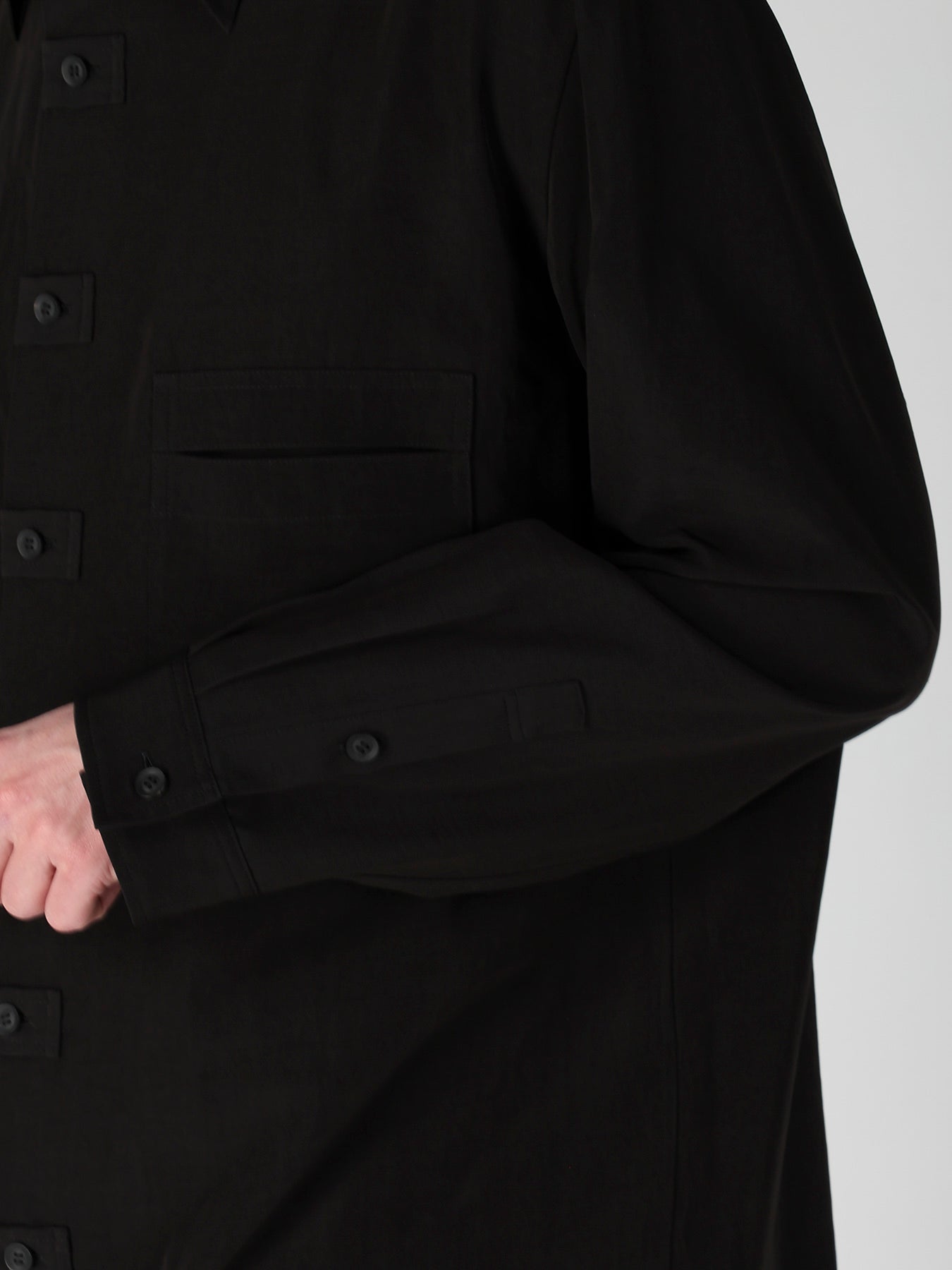 TA SLUB DE CHINE FRONT TAB SHIRT