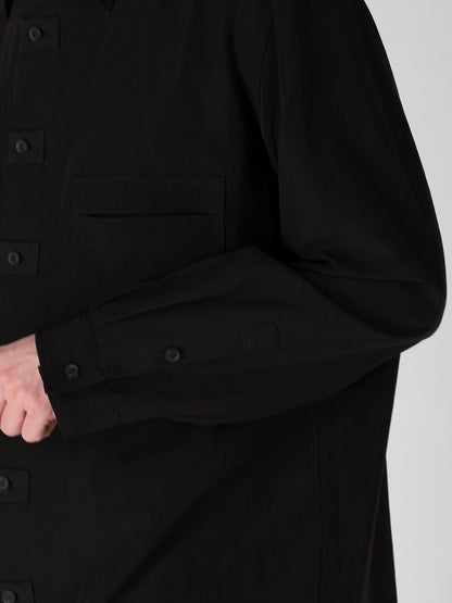 TA SLUB DE CHINE FRONT TAB SHIRT