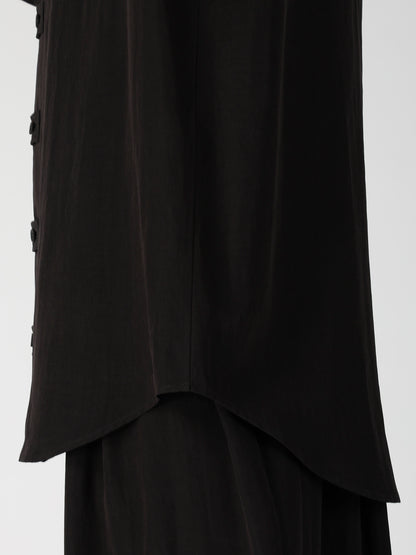 TA SLUB DE CHINE FRONT TAB SHIRT