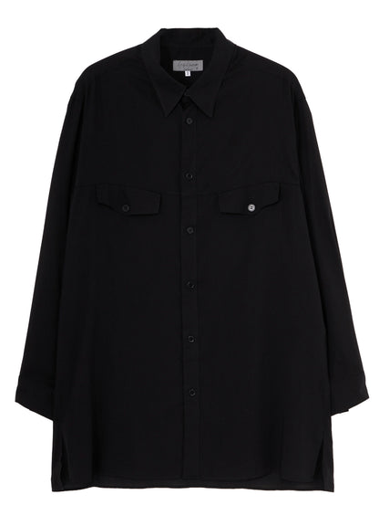 CELLULOSE LAWN CHEST PANEL POCKET BLOUSE