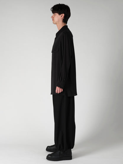CELLULOSE LAWN CHEST PANEL POCKET BLOUSE