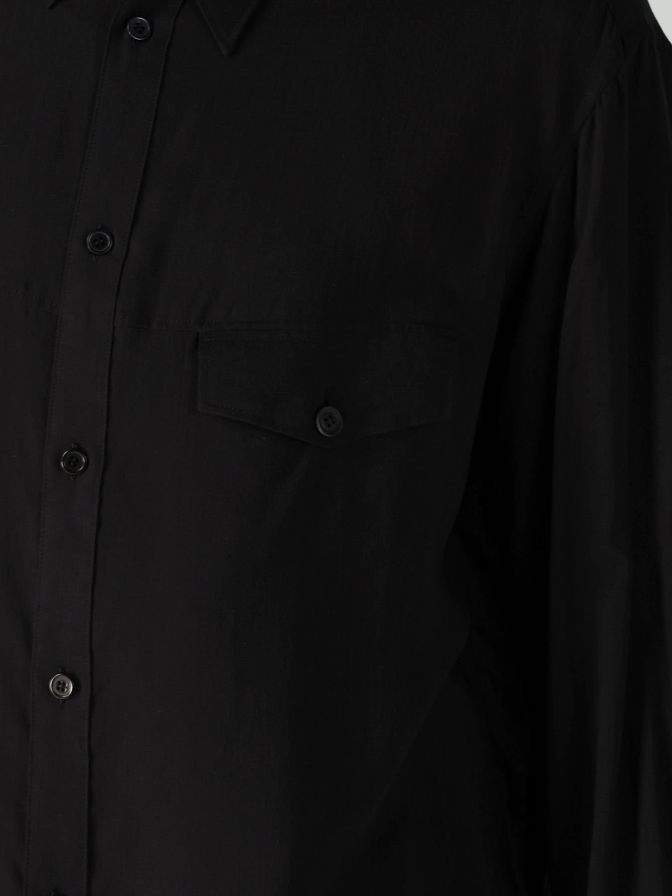 CELLULOSE LAWN CHEST PANEL POCKET BLOUSE