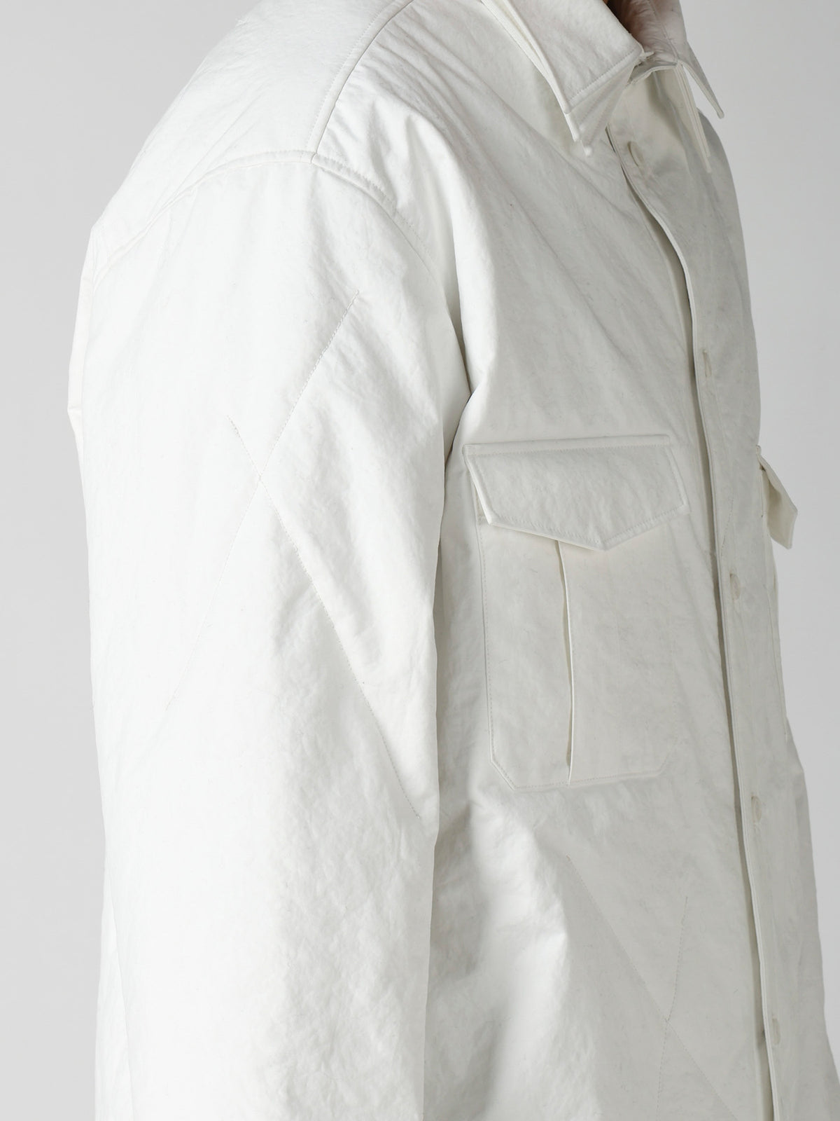 3LAYER PIECE DYED PADDED TRIPLE COLLAR BLOUSE