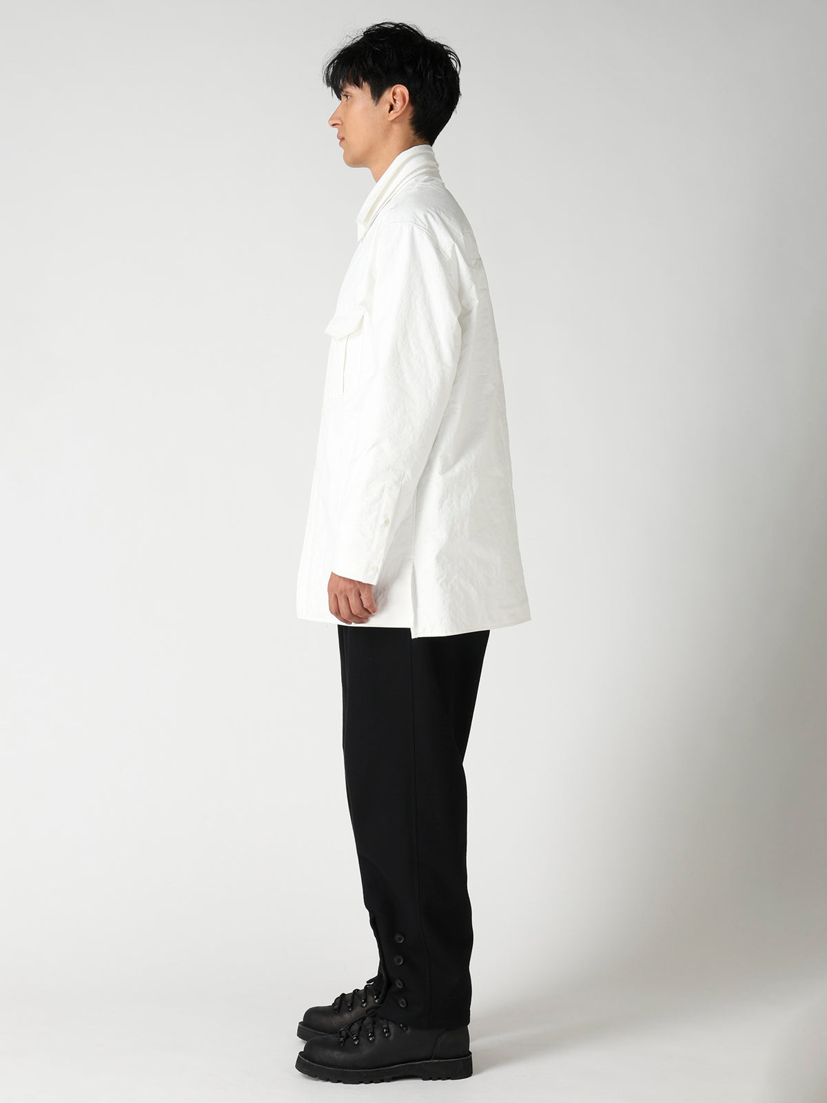 3LAYER PIECE DYED PADDED TRIPLE COLLAR BLOUSE
