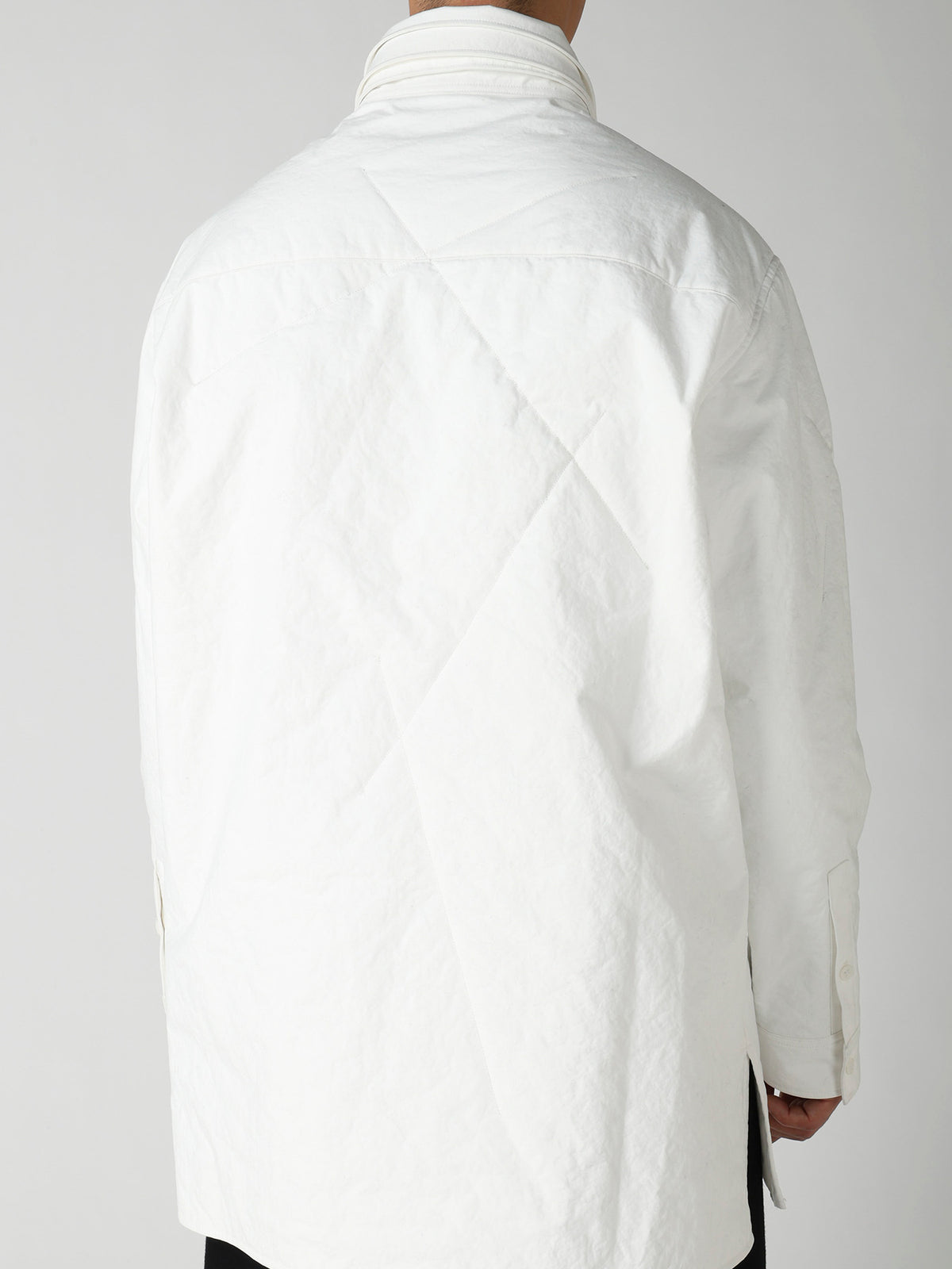 3LAYER PIECE DYED PADDED TRIPLE COLLAR BLOUSE