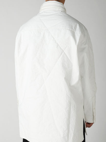 3LAYER PIECE DYED PADDED TRIPLE COLLAR BLOUSE