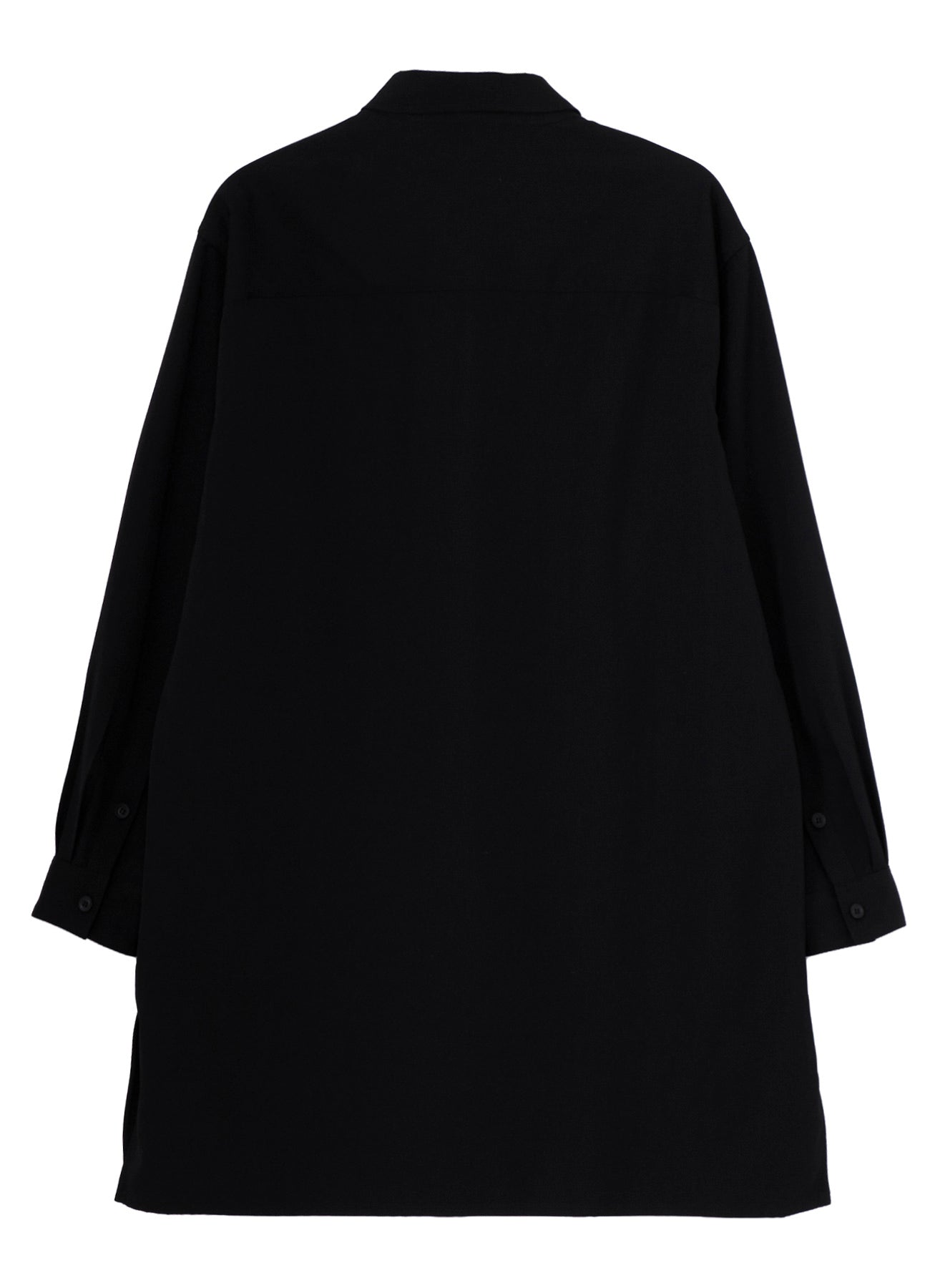 WOOL GABARDINE CHINA BUTTON BLOUSE