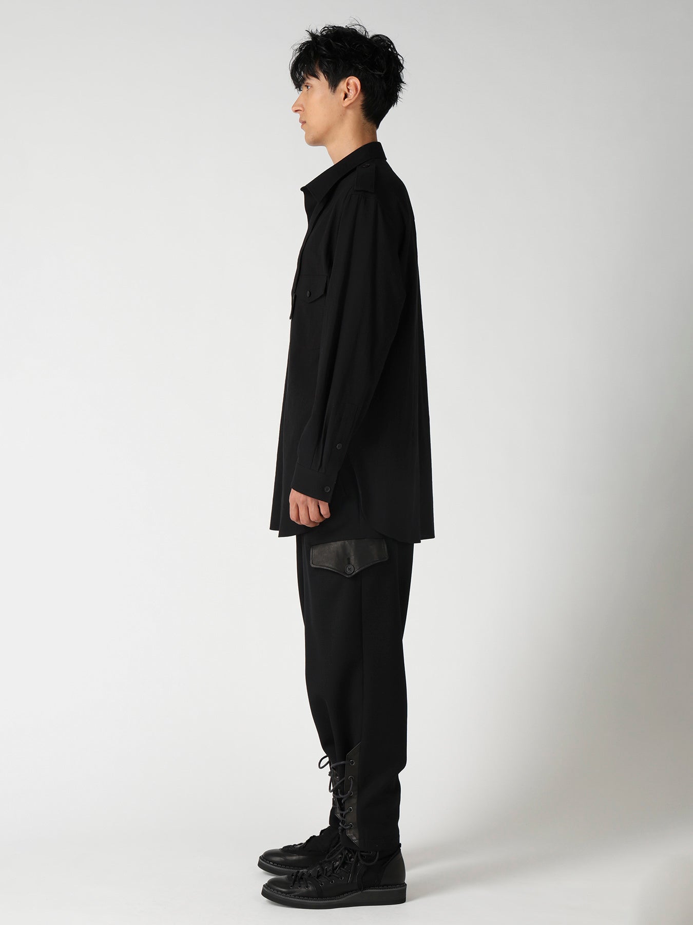 ORGANIC CALICO COLLAR TAB BLOUSE