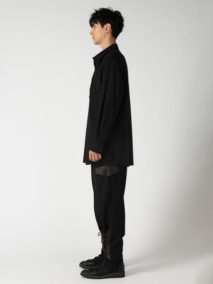 ORGANIC CALICO COLLAR TAB BLOUSE