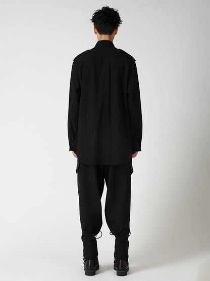 ORGANIC CALICO COLLAR TAB BLOUSE