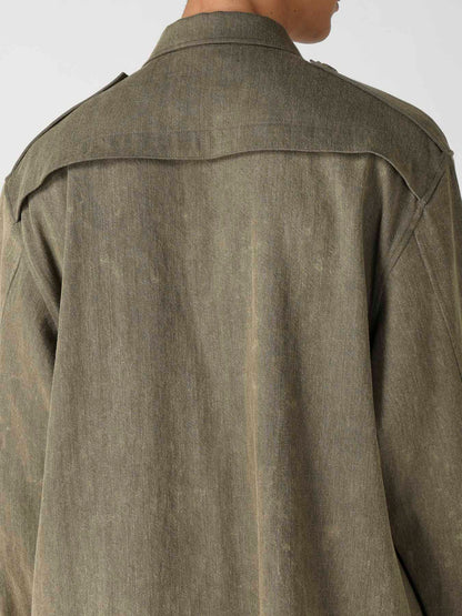 8OZ CHEMICAL BREACH SHOULDER EPAULET WORK BLOUSE