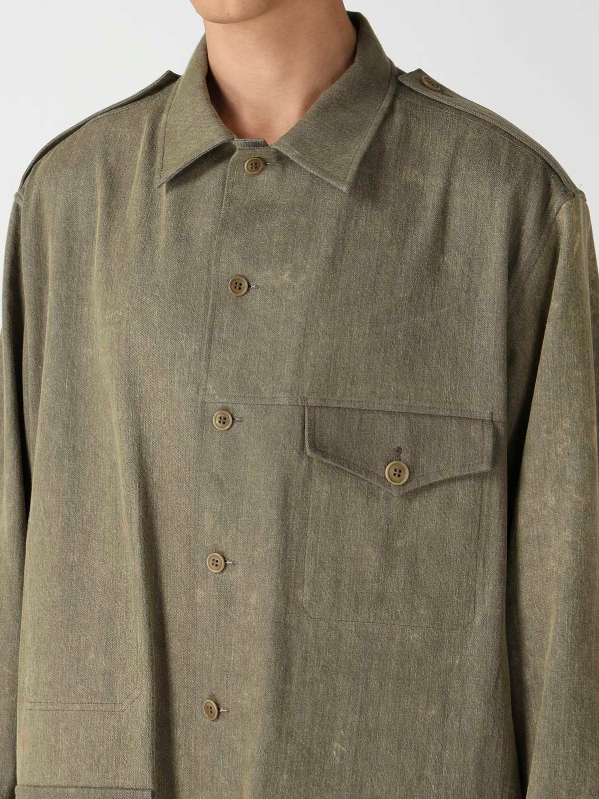 8OZ CHEMICAL BREACH SHOULDER EPAULET WORK BLOUSE