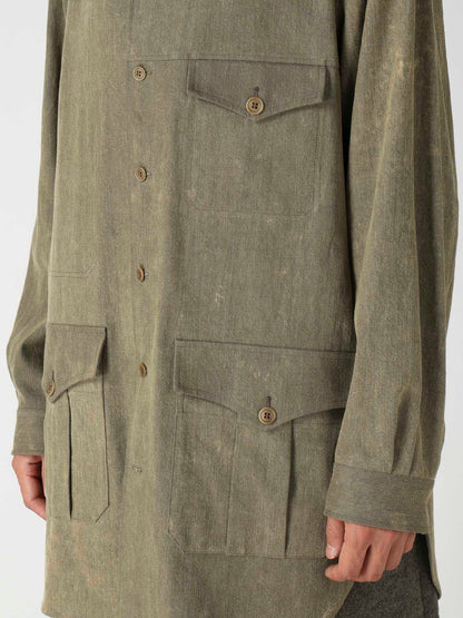 8OZ CHEMICAL BREACH SHOULDER EPAULET WORK BLOUSE