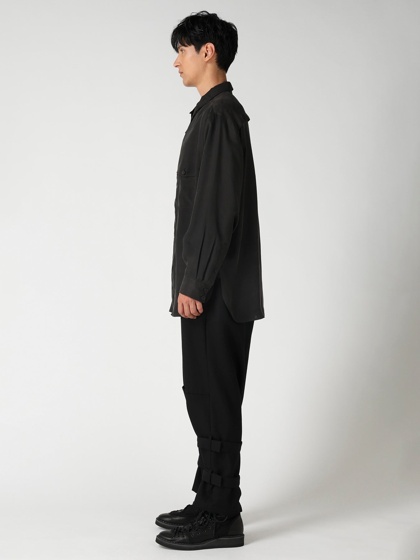 PIGMENT DYE TWILL CHEST DETAIL BLOUSE