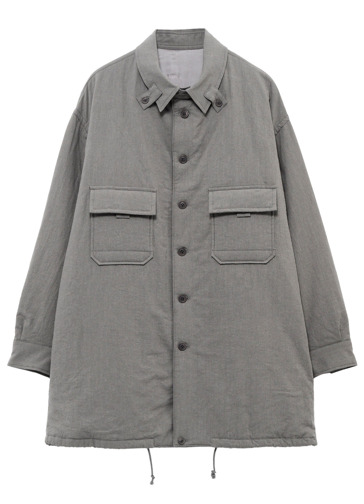 LI/C GREY CANVAS PADDED BLOUSE BLOUSON