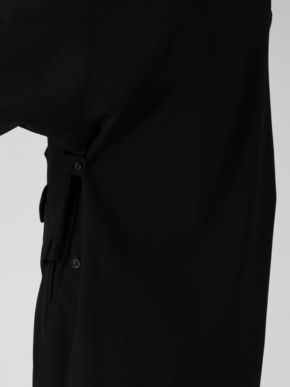 WOOL GABARDINE VEST LAYERED BLOUSE