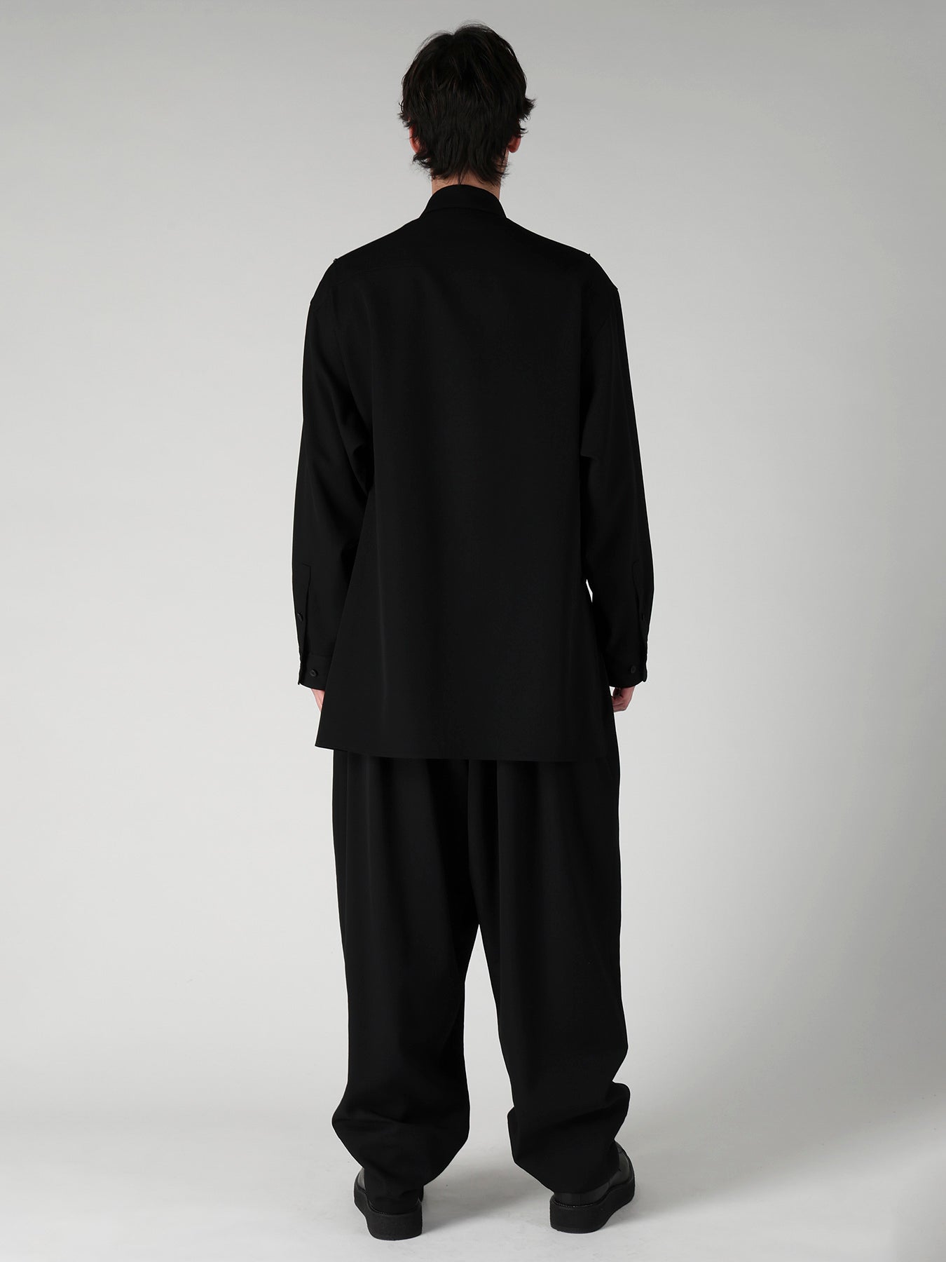 WOOL GABARDINE VEST LAYERED BLOUSE – THE SHOP YOHJI YAMAMOTO