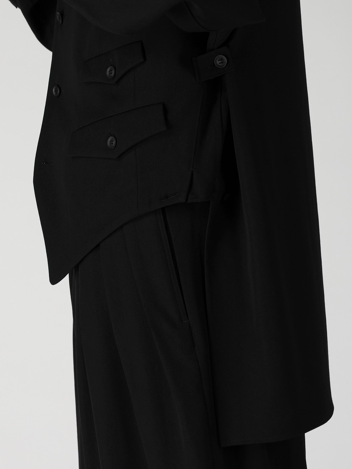 WOOL GABARDINE VEST LAYERED BLOUSE – THE SHOP YOHJI YAMAMOTO