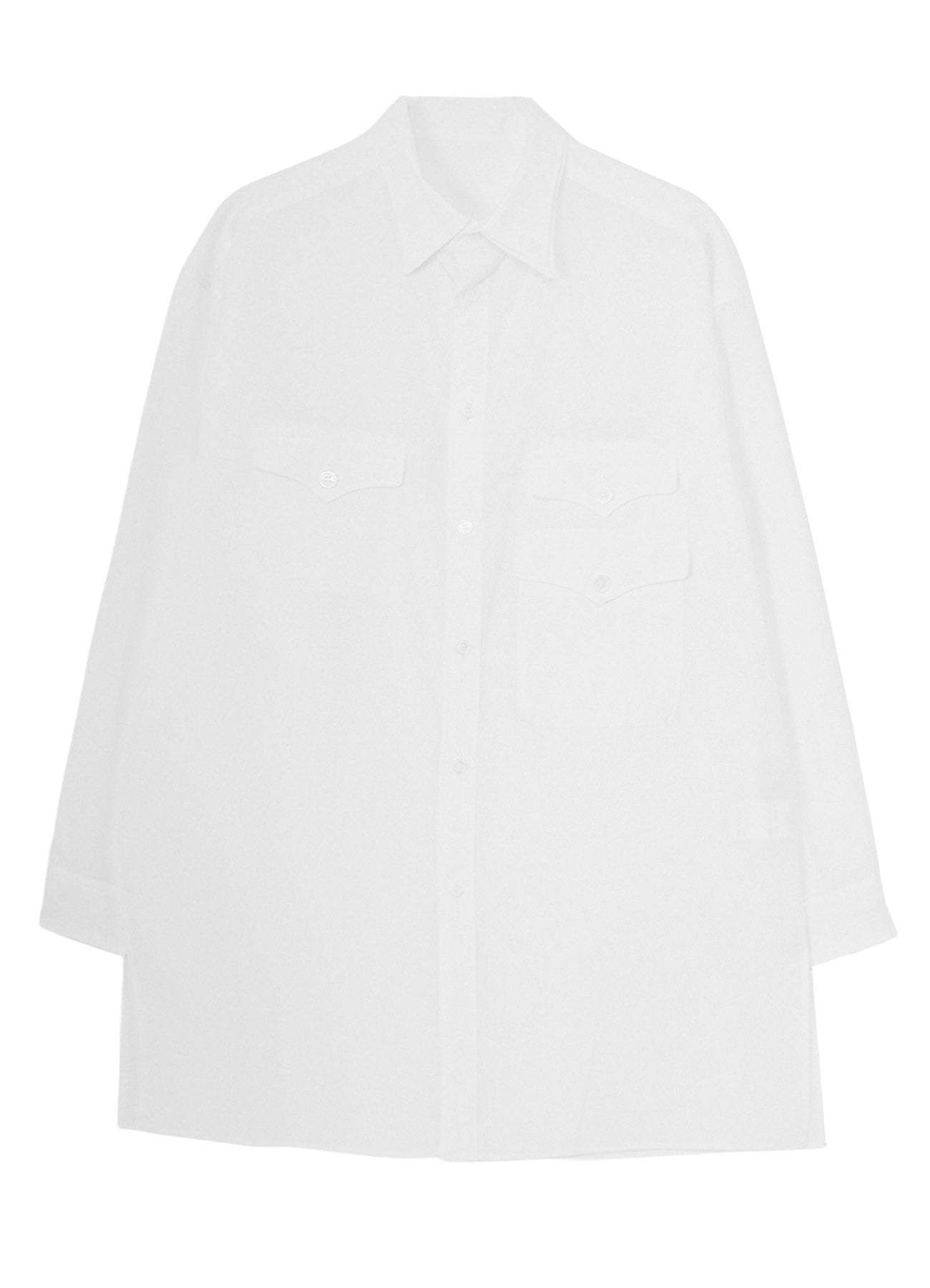 COTTON BROAD 3 FLAP ASYMMETRY BLOUSE – THE SHOP YOHJI YAMAMOTO