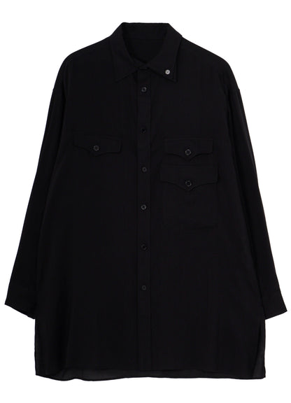 CELLULOSE LAWN 3 FLAP ASYMMETRY BLOUSE