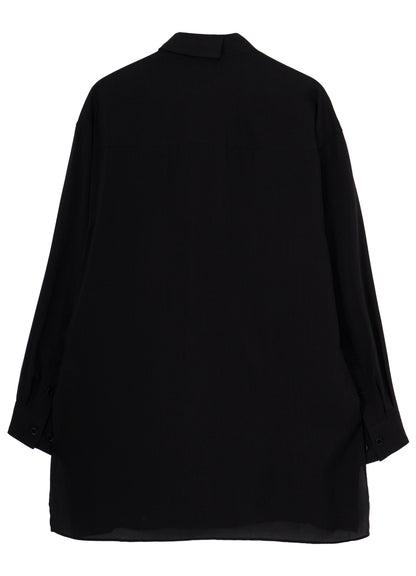 CELLULOSE LAWN 3 FLAP ASYMMETRY BLOUSE