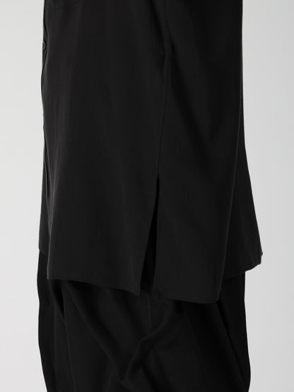 CELLULOSE LAWN 3 FLAP ASYMMETRY BLOUSE