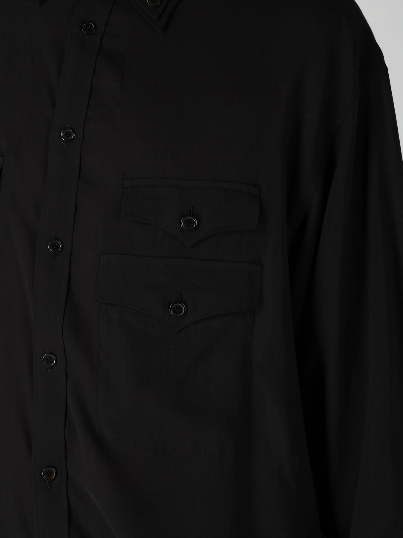 CELLULOSE LAWN 3 FLAP ASYMMETRY BLOUSE – THE SHOP YOHJI YAMAMOTO