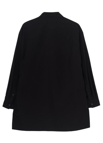 COTTON BROAD PEN POCKET DOUBLE COLLAR BLOUSE