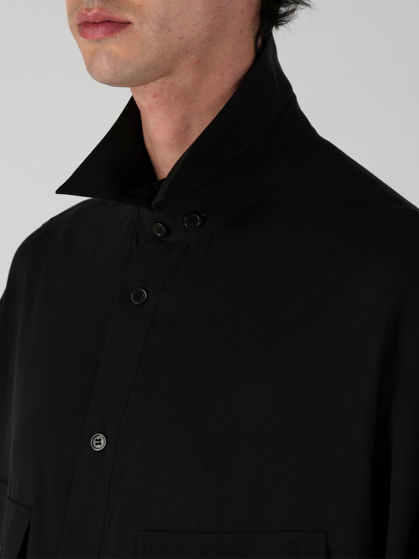 CELLULOSE LAWN PEN POCKET DOUBLE COLLAR BLOUSE – THE SHOP YOHJI