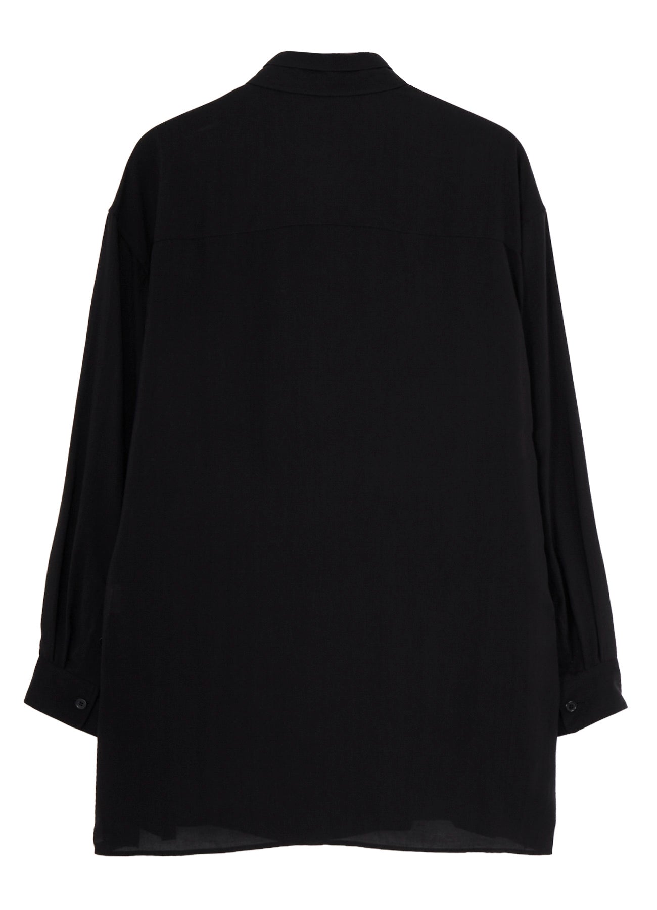 CELLULOSE LAWN PEN POCKET DOUBLE COLLAR BLOUSE