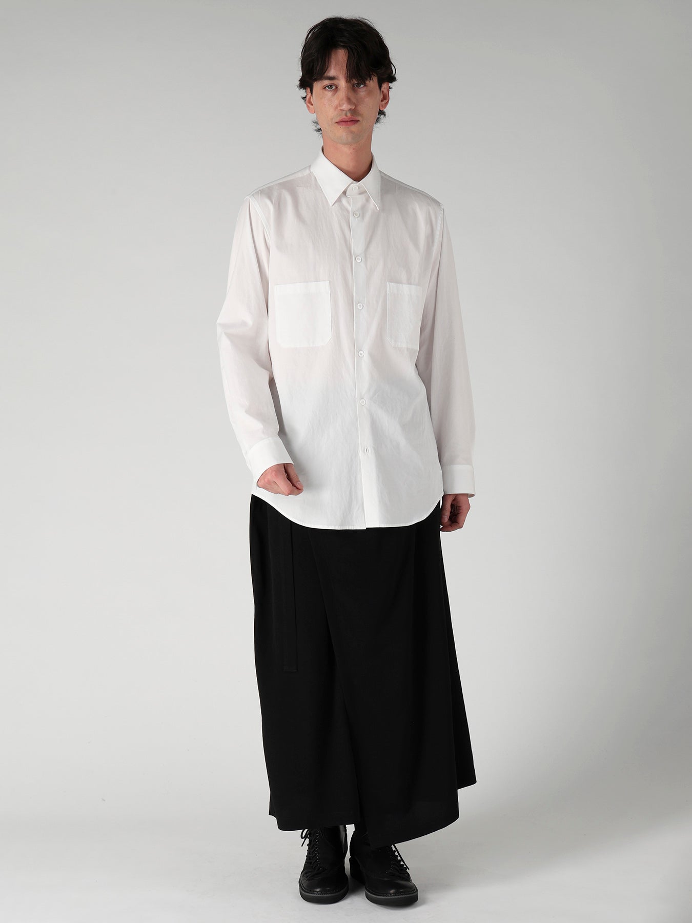 COTTON BROAD DOUBLE POCKET SHIRT