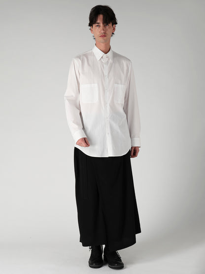 COTTON BROAD DOUBLE POCKET SHIRT