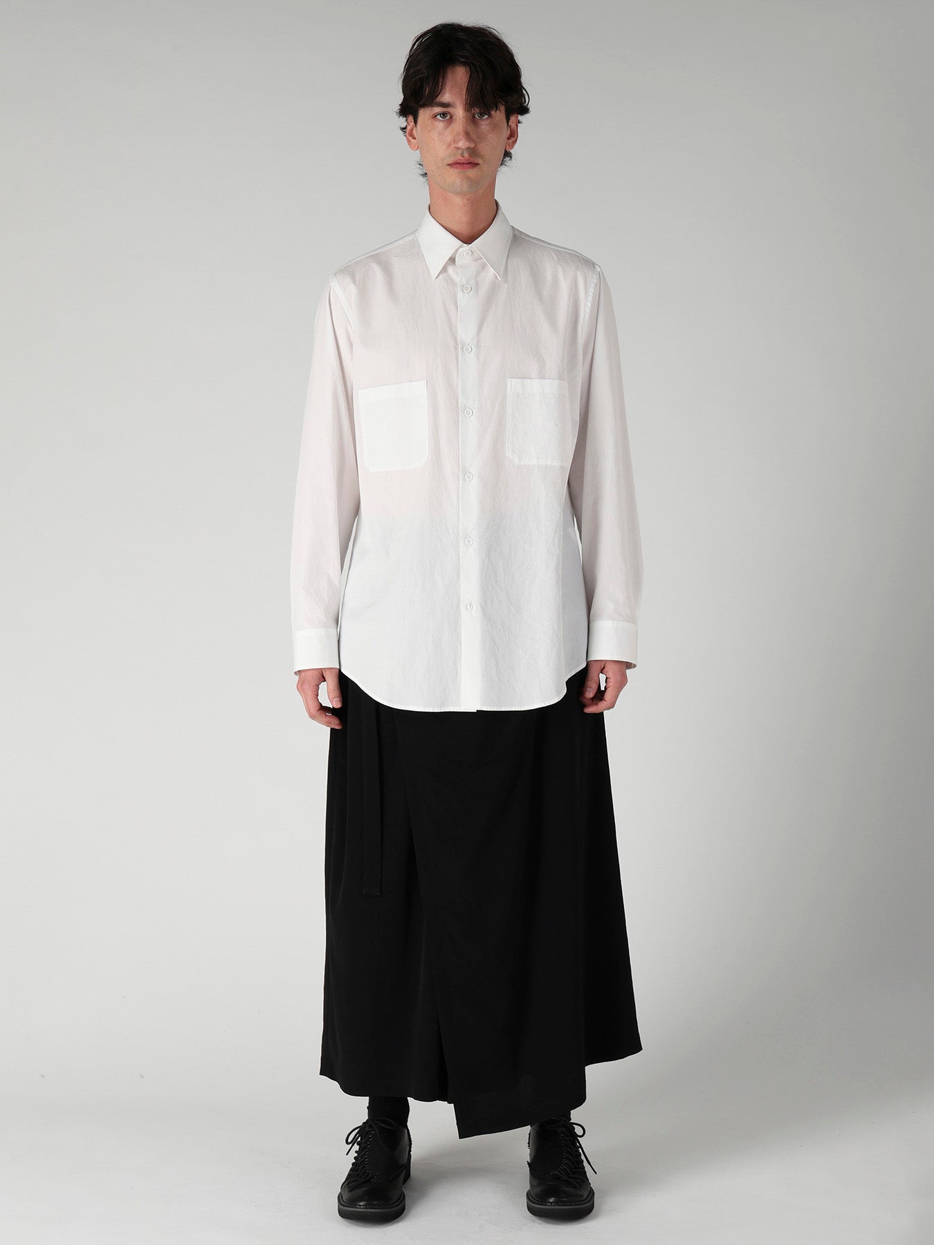 COTTON BROAD DOUBLE POCKET SHIRT