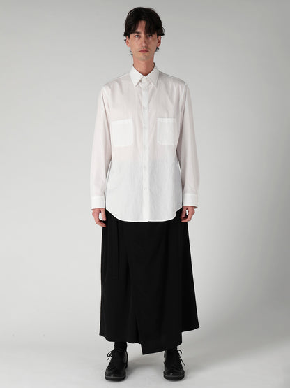 COTTON BROAD DOUBLE POCKET SHIRT