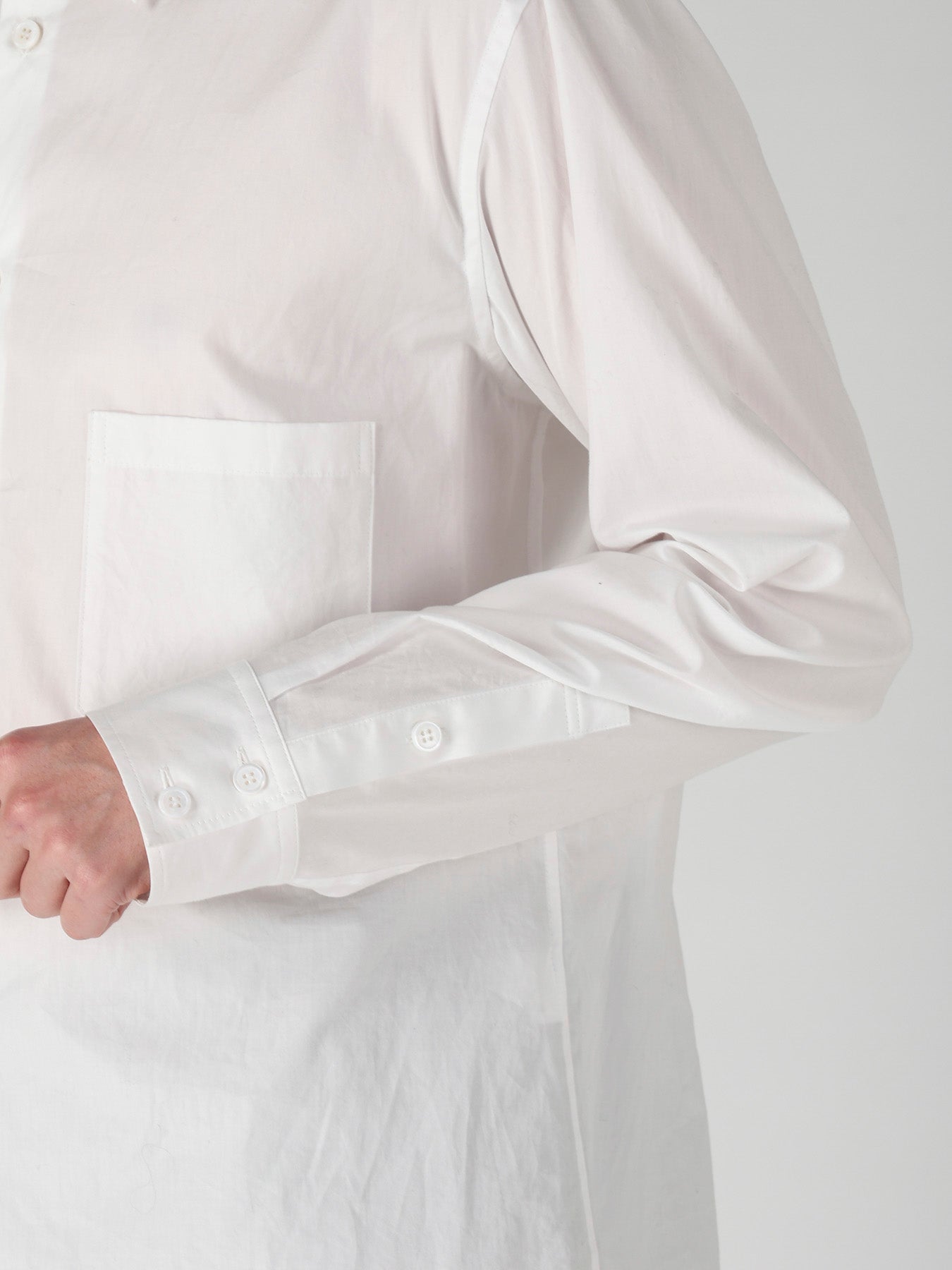 COTTON BROAD DOUBLE POCKET SHIRT